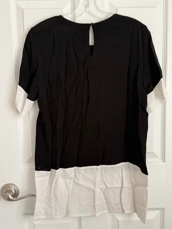 H&M Black and White Layered Short-Sleeve Tunic - Picture 5 of 5